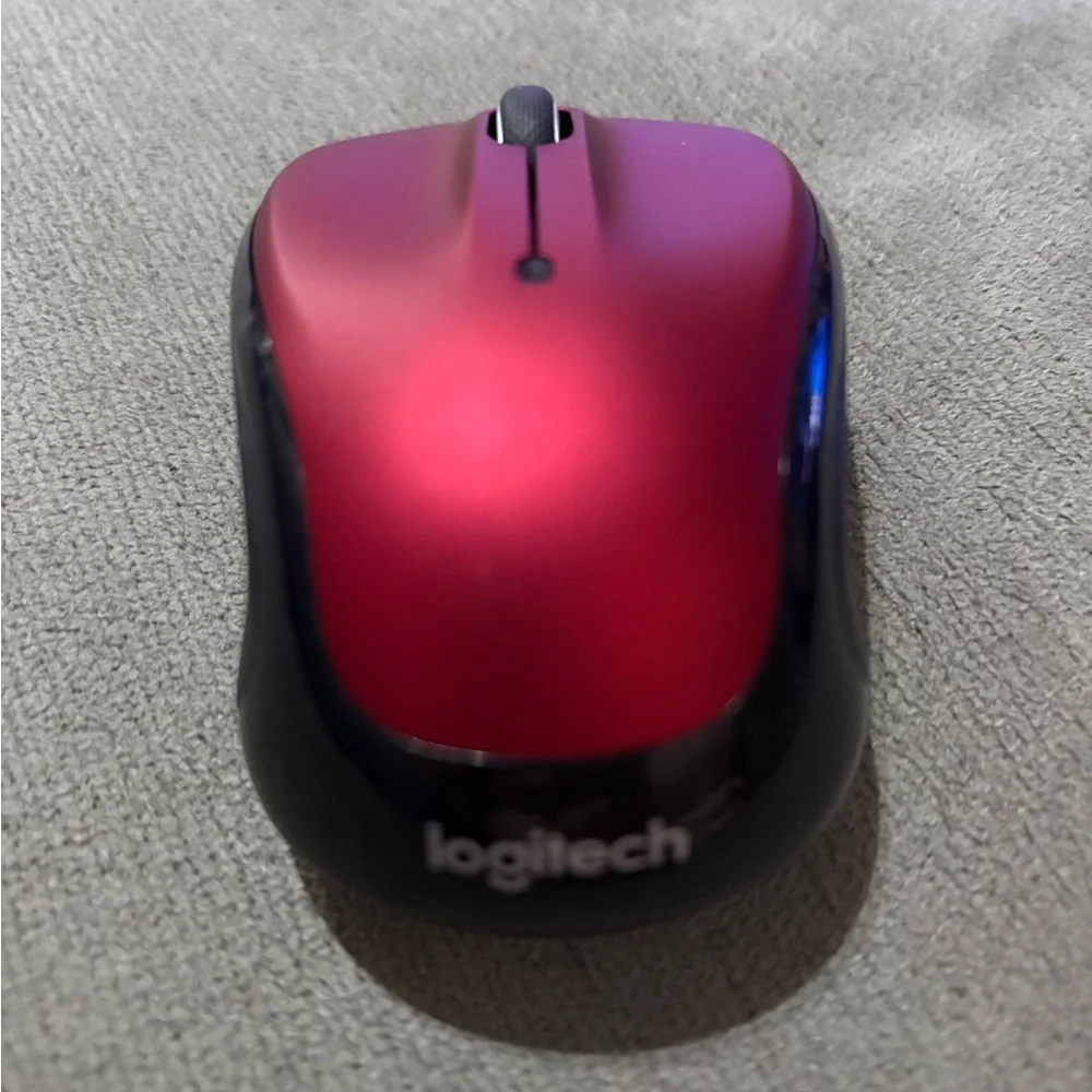 Logitech Black and Red Wireless Mouse